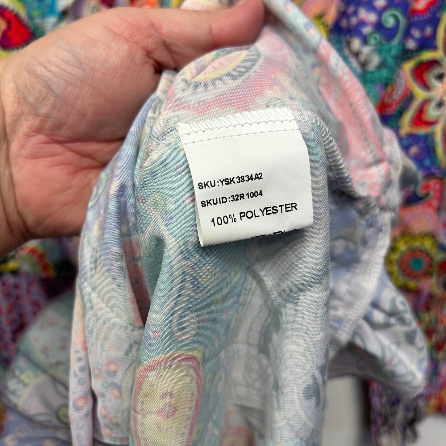 Chicme Dress Size 14 Large Multicoloured Long Sleeve Paisley Print