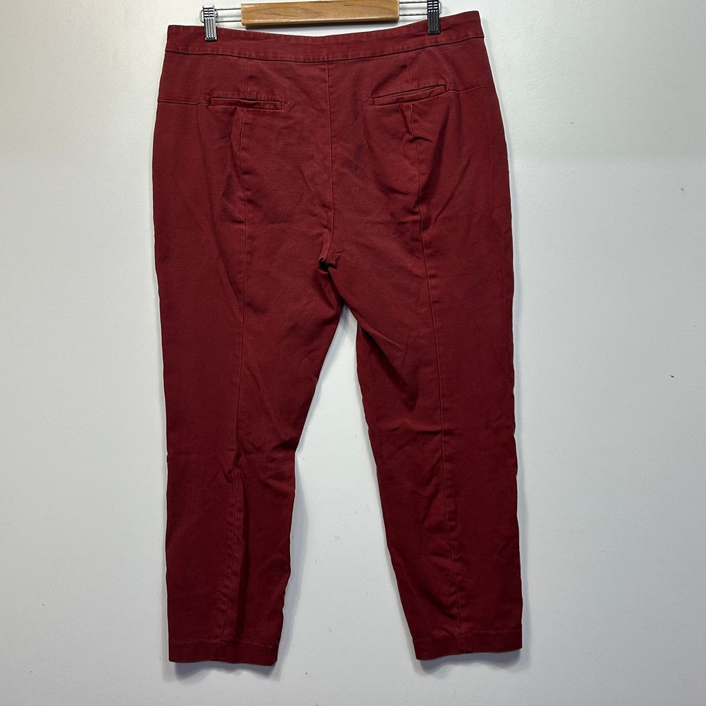 David Lawrence Red Cotton Pants - Size 16