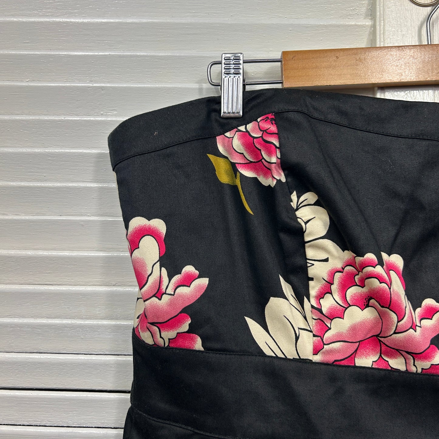 City Chic Dress Size 16 Small Plus Strapless Floral Cocktail