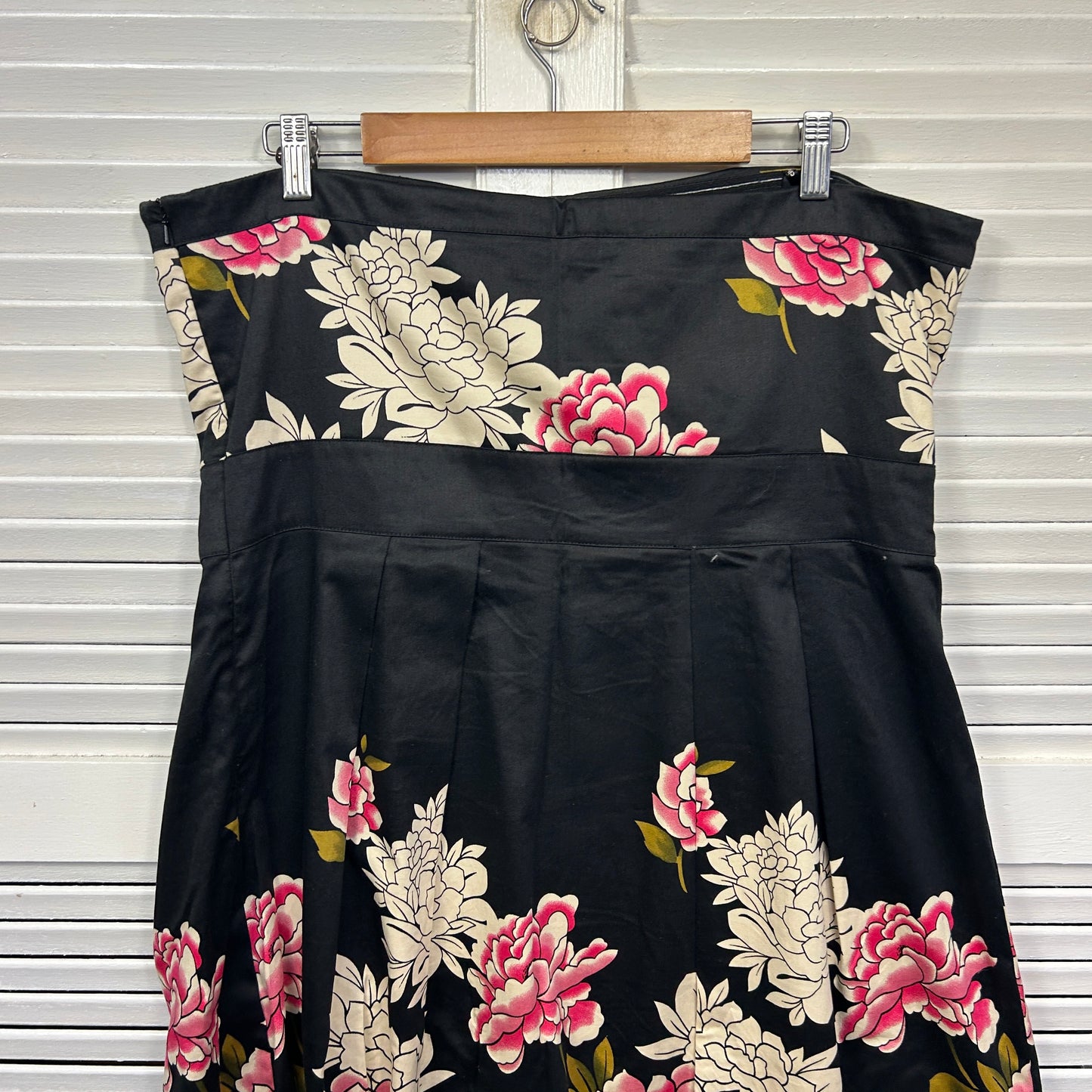 City Chic Dress Size 16 Small Plus Strapless Floral Cocktail