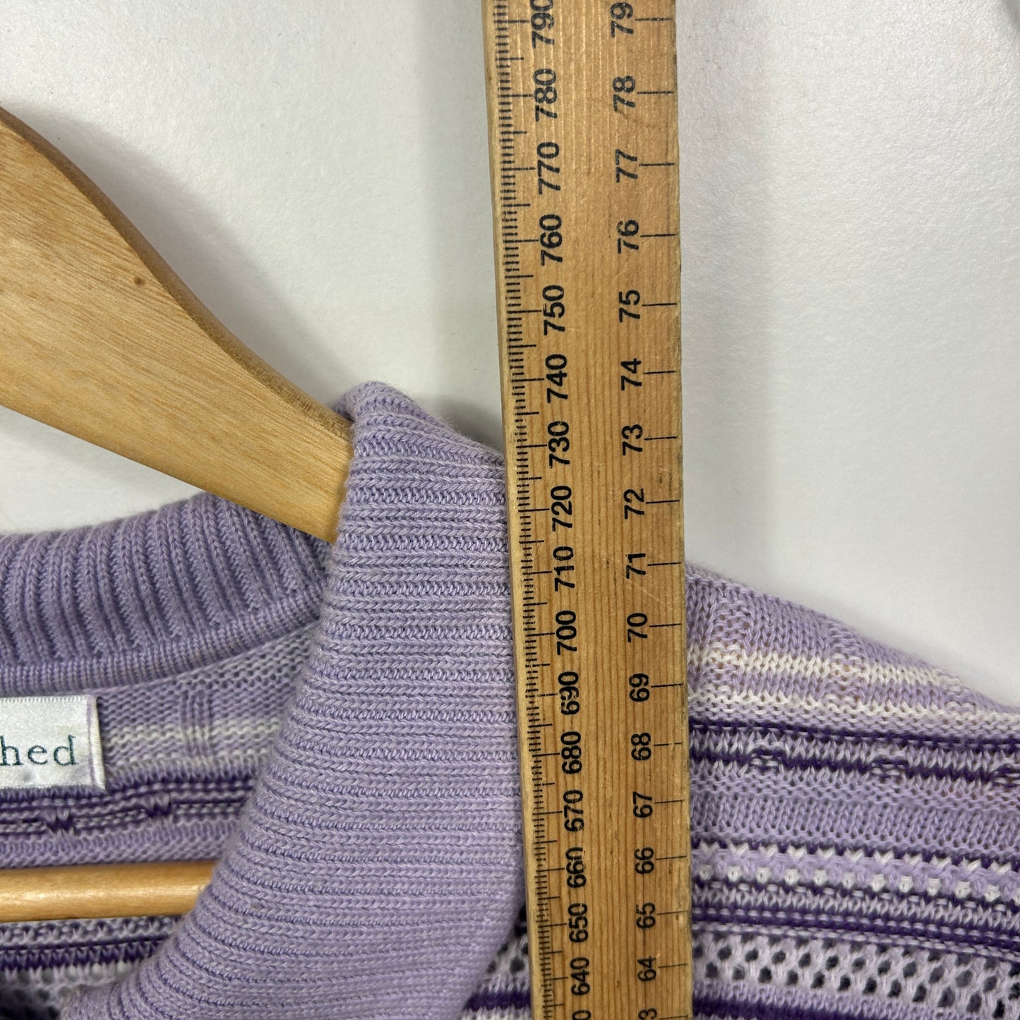 Established Lilac Striped Knit Top - Size 16