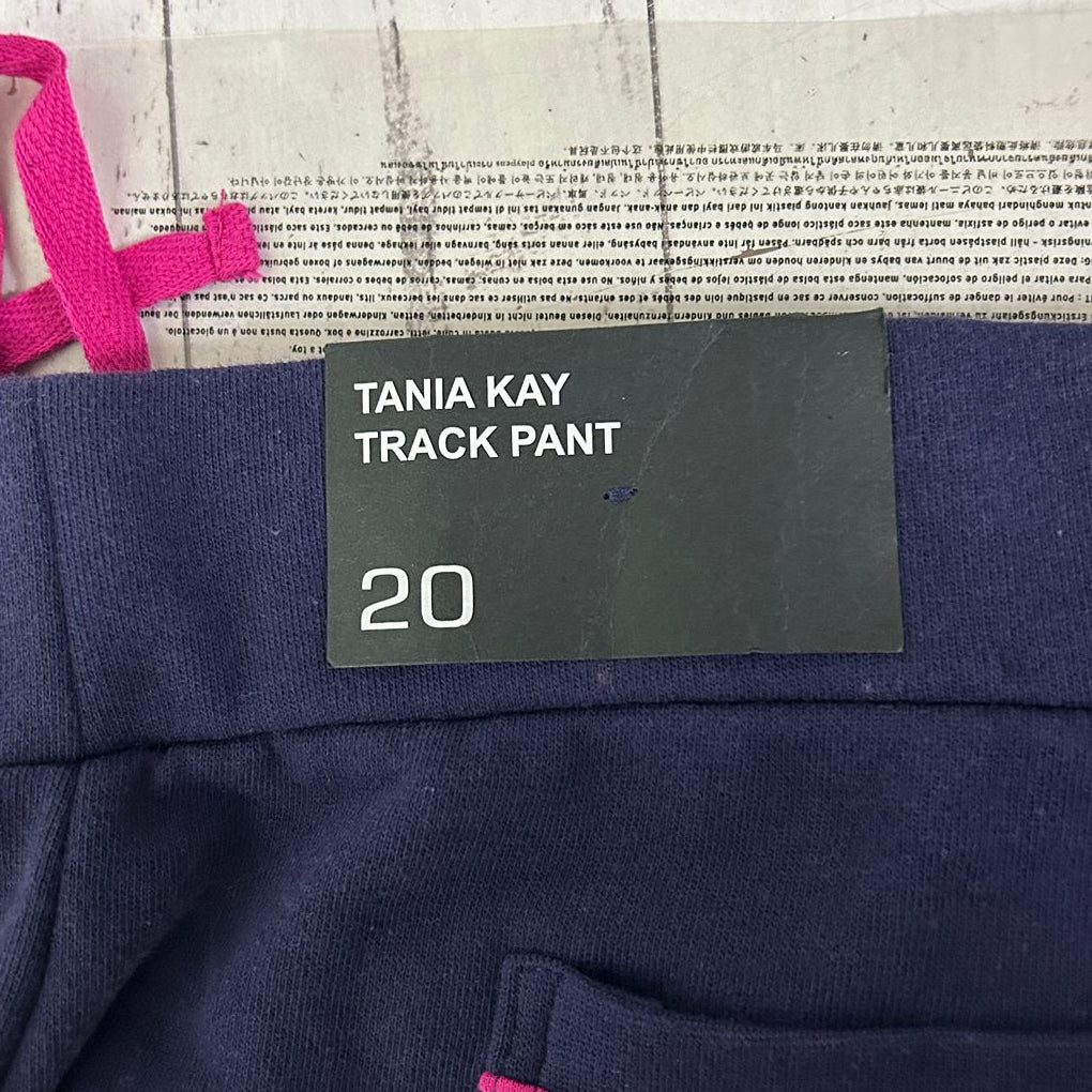 Tania Kay Navy Cotton Track Pants - Size 20