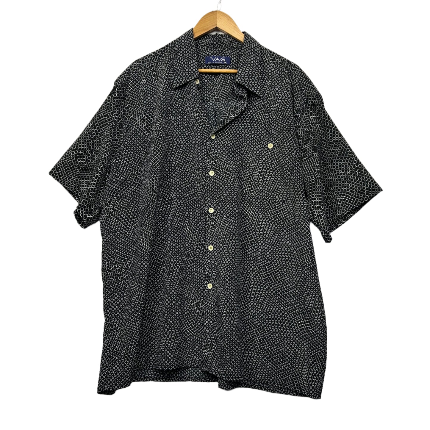 Vintage VAG Mens Shirt Size 2XL Black Short Sleeve
