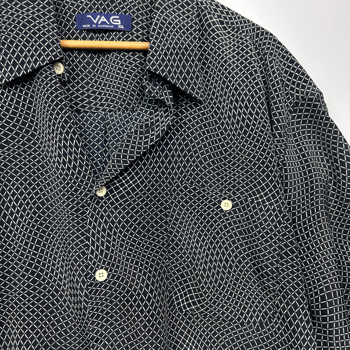 Vintage VAG Mens Shirt Size 2XL Black Short Sleeve