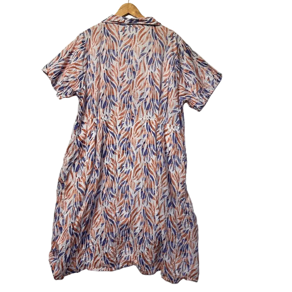 Victoria Hill Multicoloured Cotton Dress - Size 20