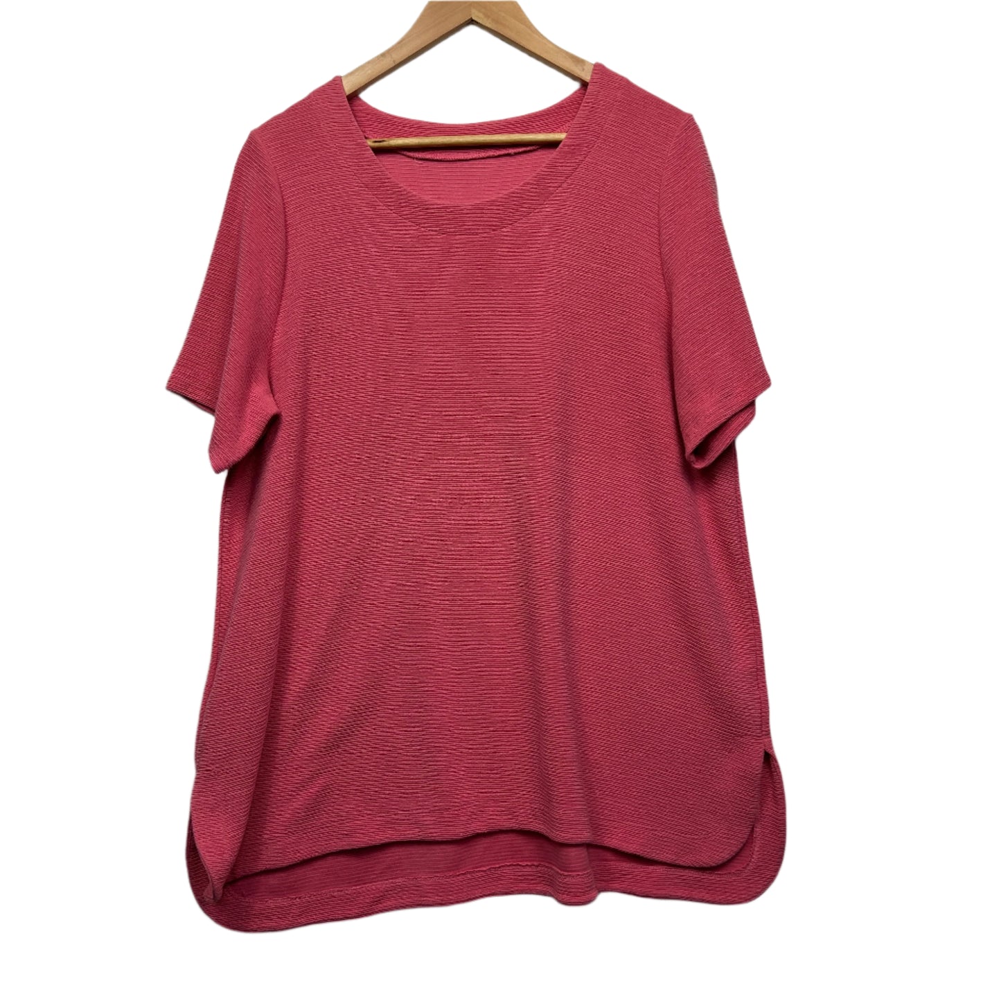 Virtuelle Top Size 16 Small Plus Pink Short Sleeve