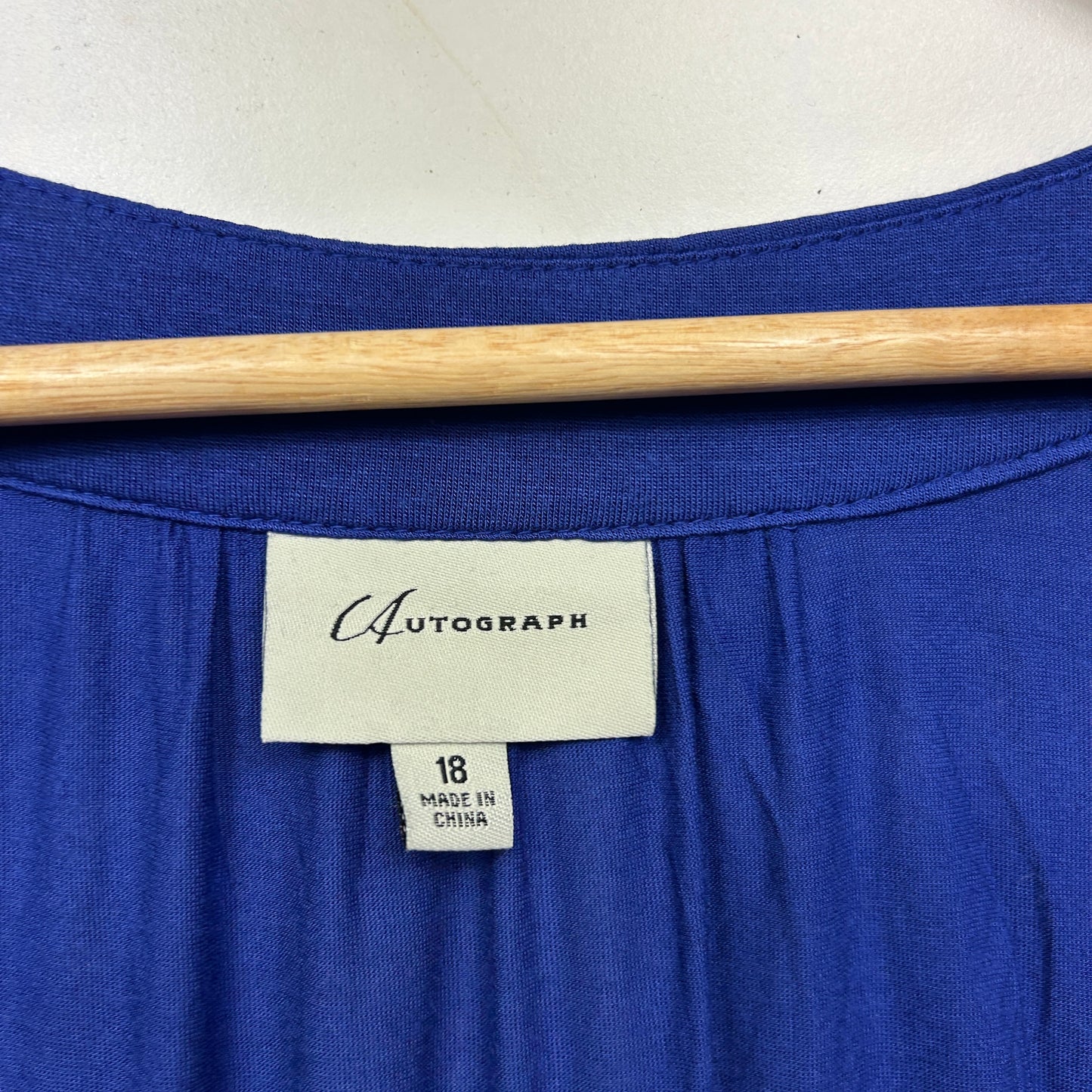 Autograph Top Size 18 Blue Sleeveless Beaded Layered