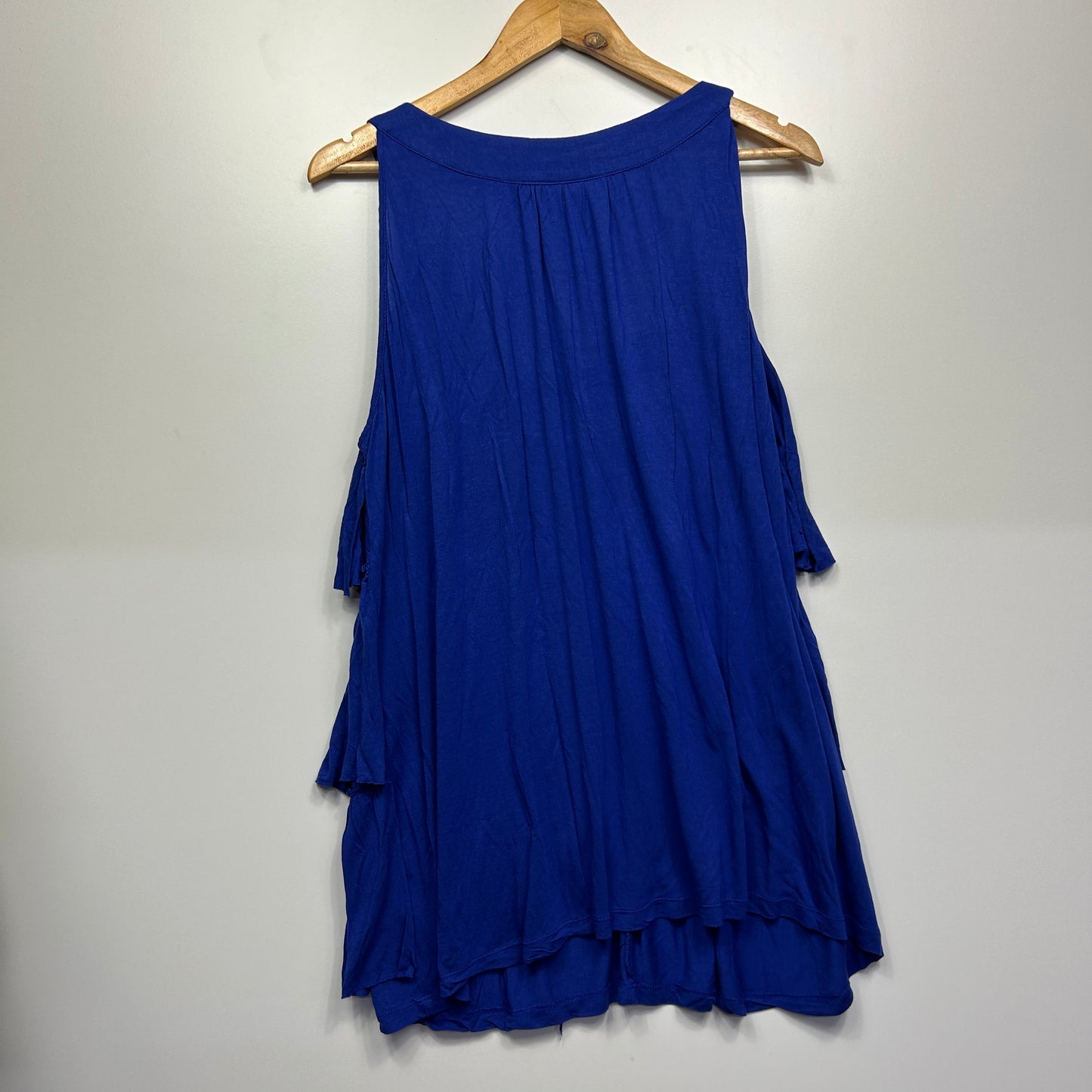 Autograph Top Size 18 Blue Sleeveless Beaded Layered