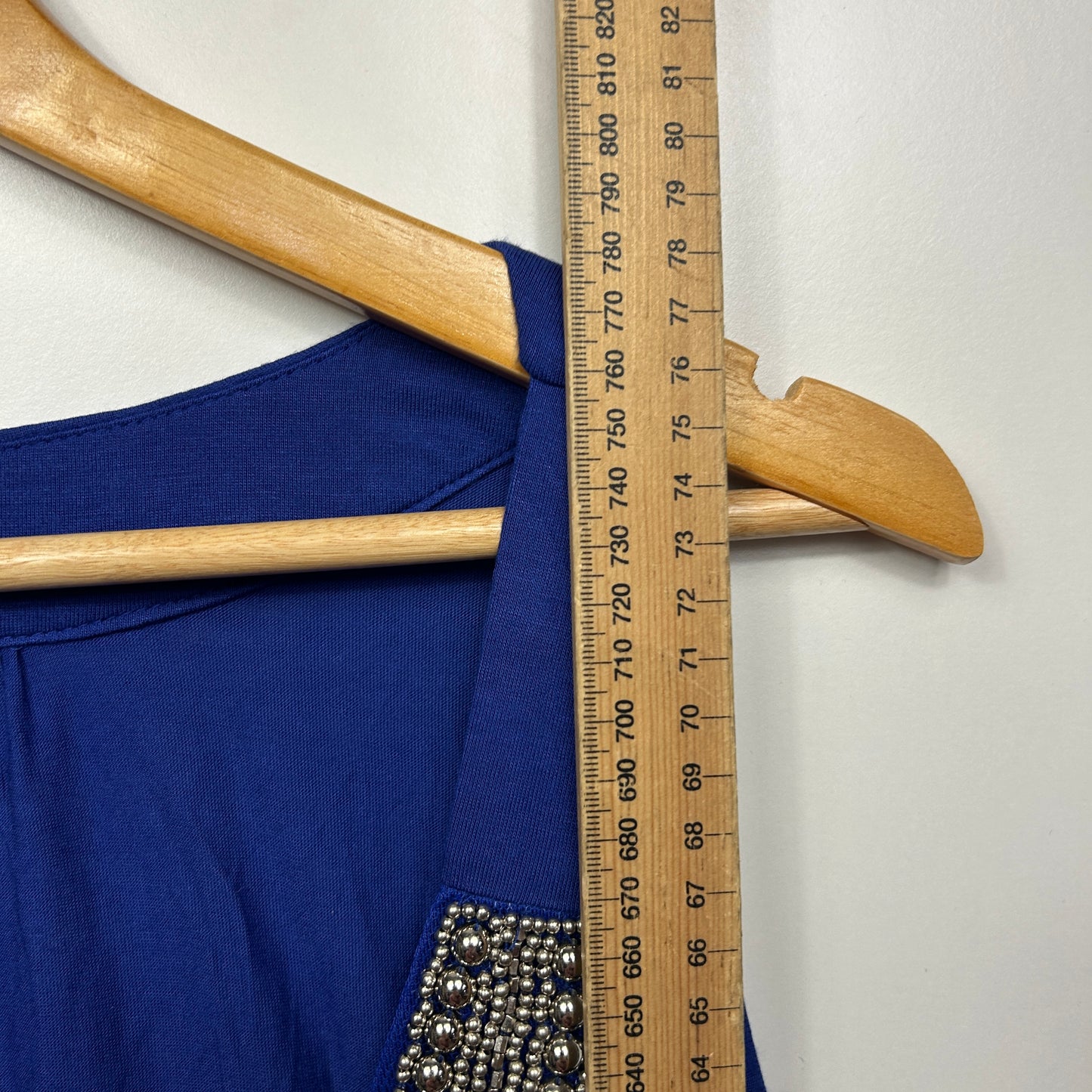 Autograph Top Size 18 Blue Sleeveless Beaded Layered
