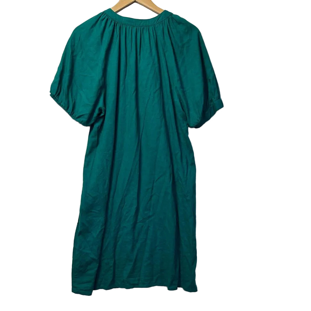 Suzanne Grae Teal Linen Dress - Size 14