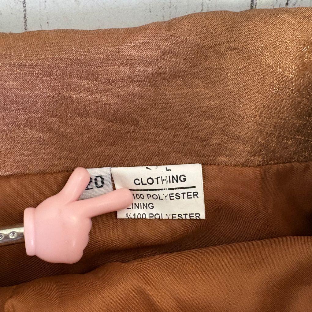 Vintage Metallic Brown Skirt - Size 16/18/20