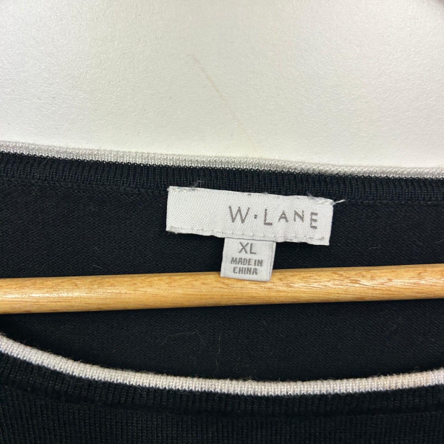 W Lane Knit Jumper Size XL Black Green Long Sleeve
