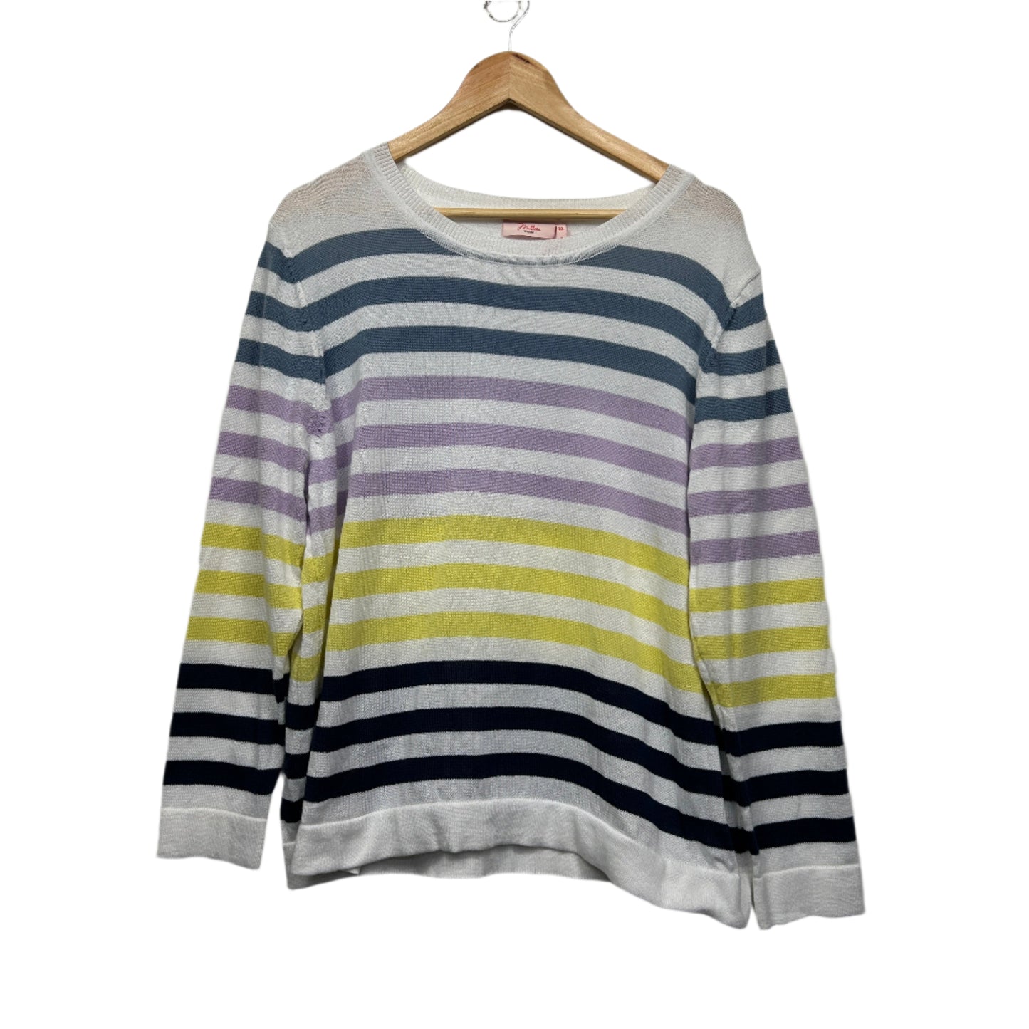 Millers Knit Jumper Size XL Long Sleeve Multicoloured Striped