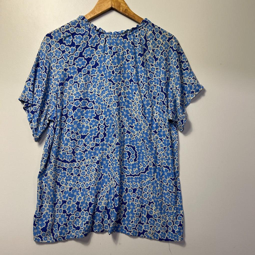 Sussan Blue Floral Top - Size L