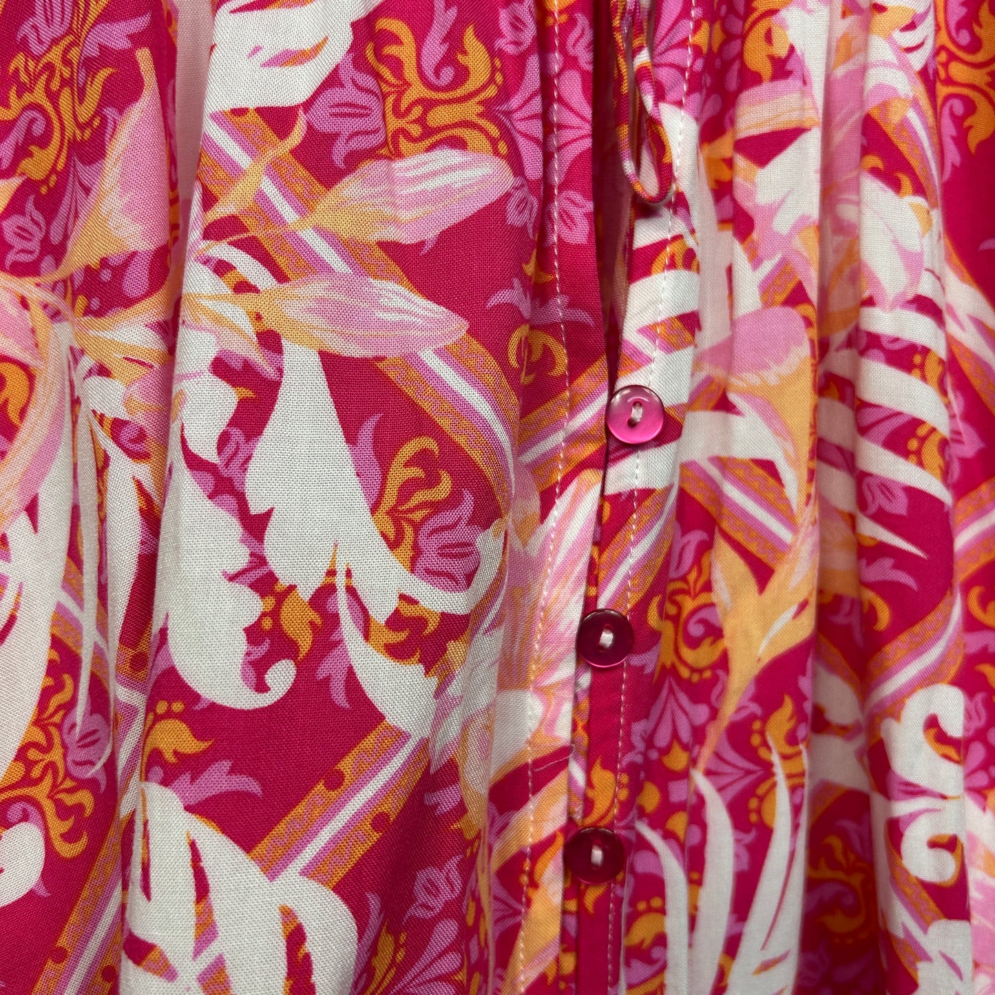 Rockmans Top Size 16 Long Sleeve Multicoloured Floral
