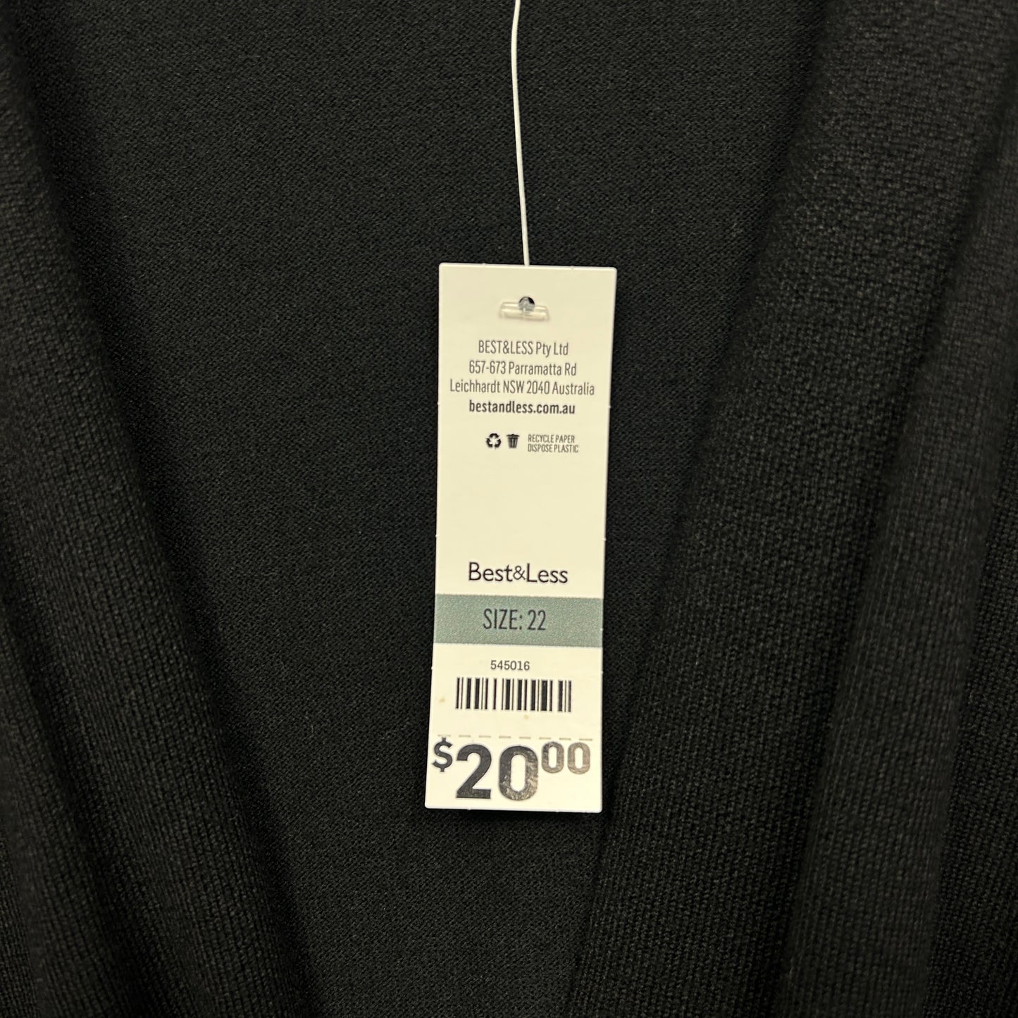 Edited Cardigan Top Size 22 Black Short Sleeve New