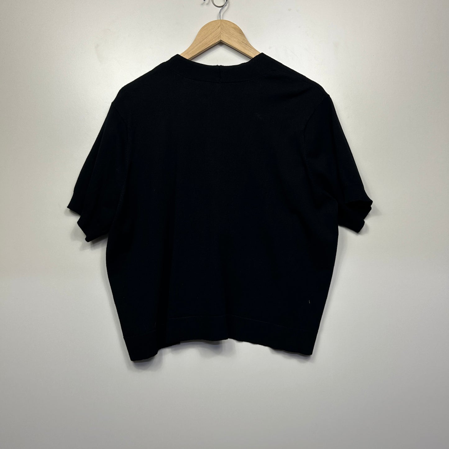 Edited Cardigan Top Size 22 Black Short Sleeve New