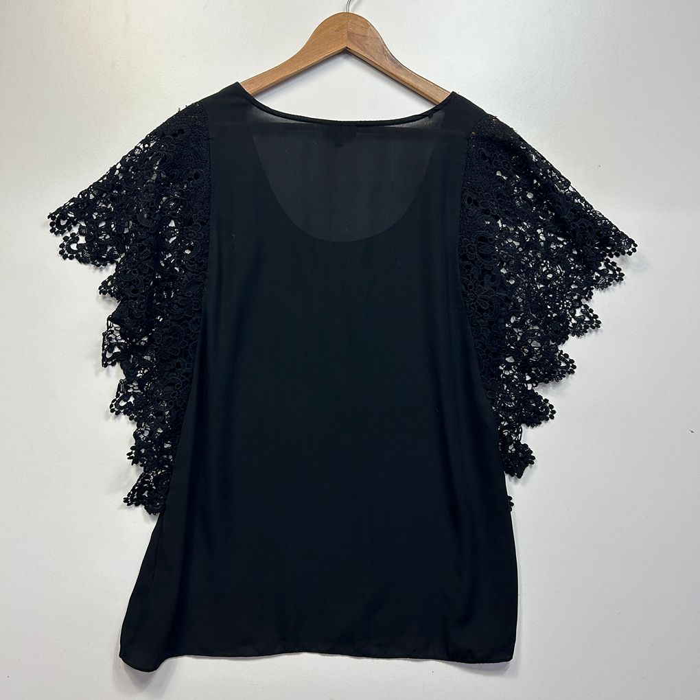 City Chic Black Top - Size 14/XS