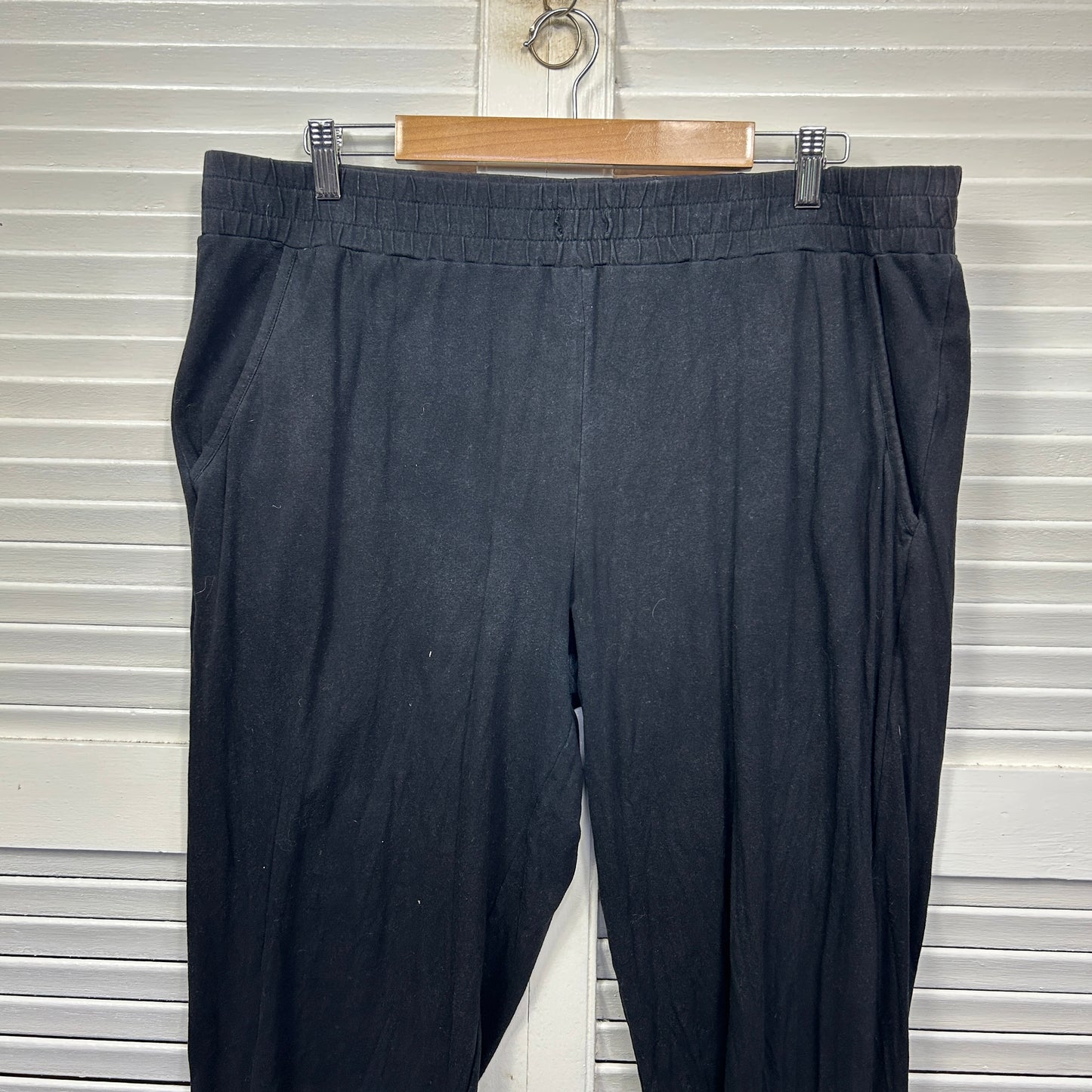 Bird Keepers Pants Size 18 Black Pockets Cotton Blend Birdsnest