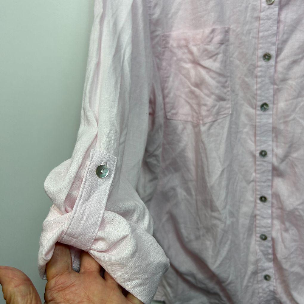 Katies Pink Linen Shirt - Size 20