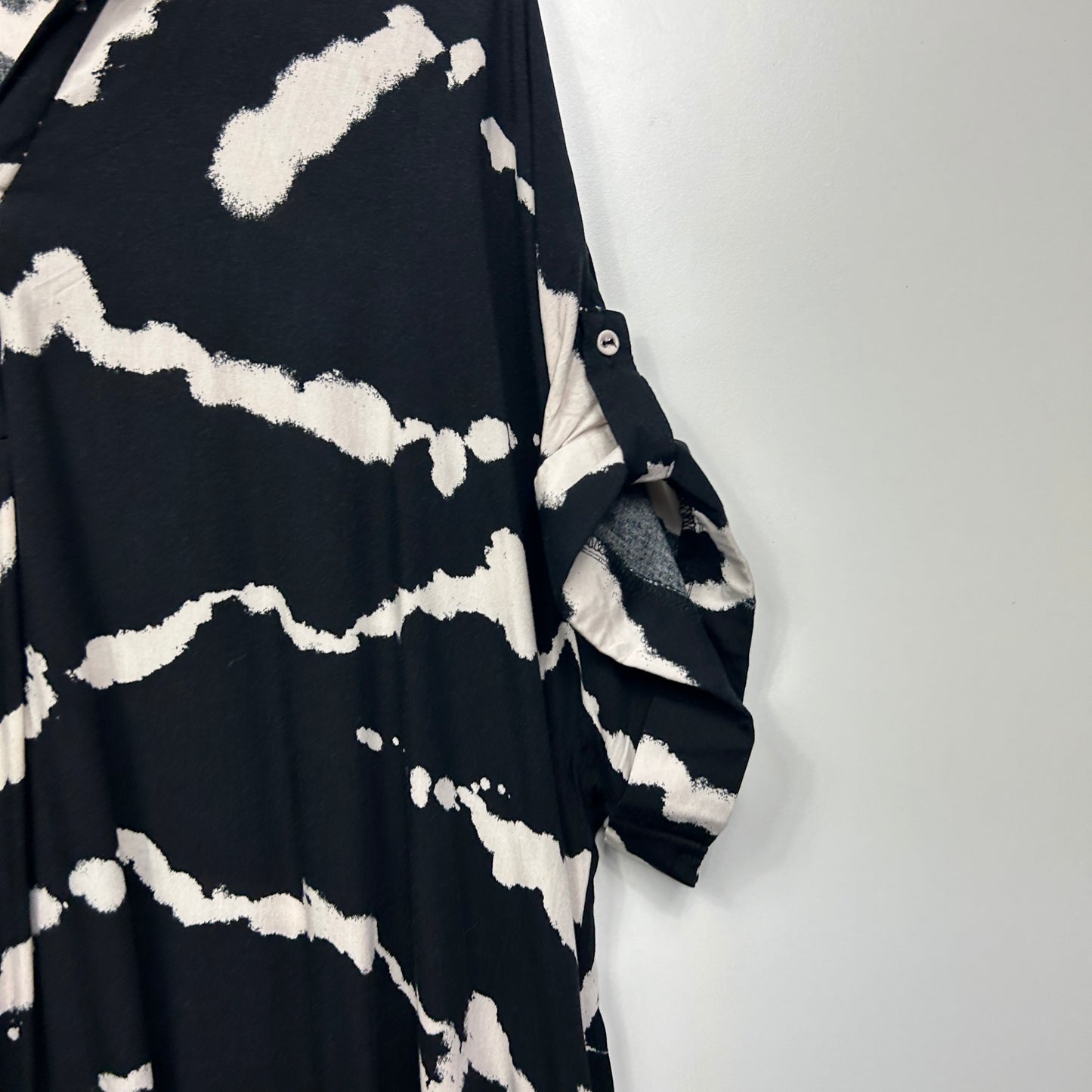 Willow Tree Dress Size Large / XL 14 16 Black White Pockets