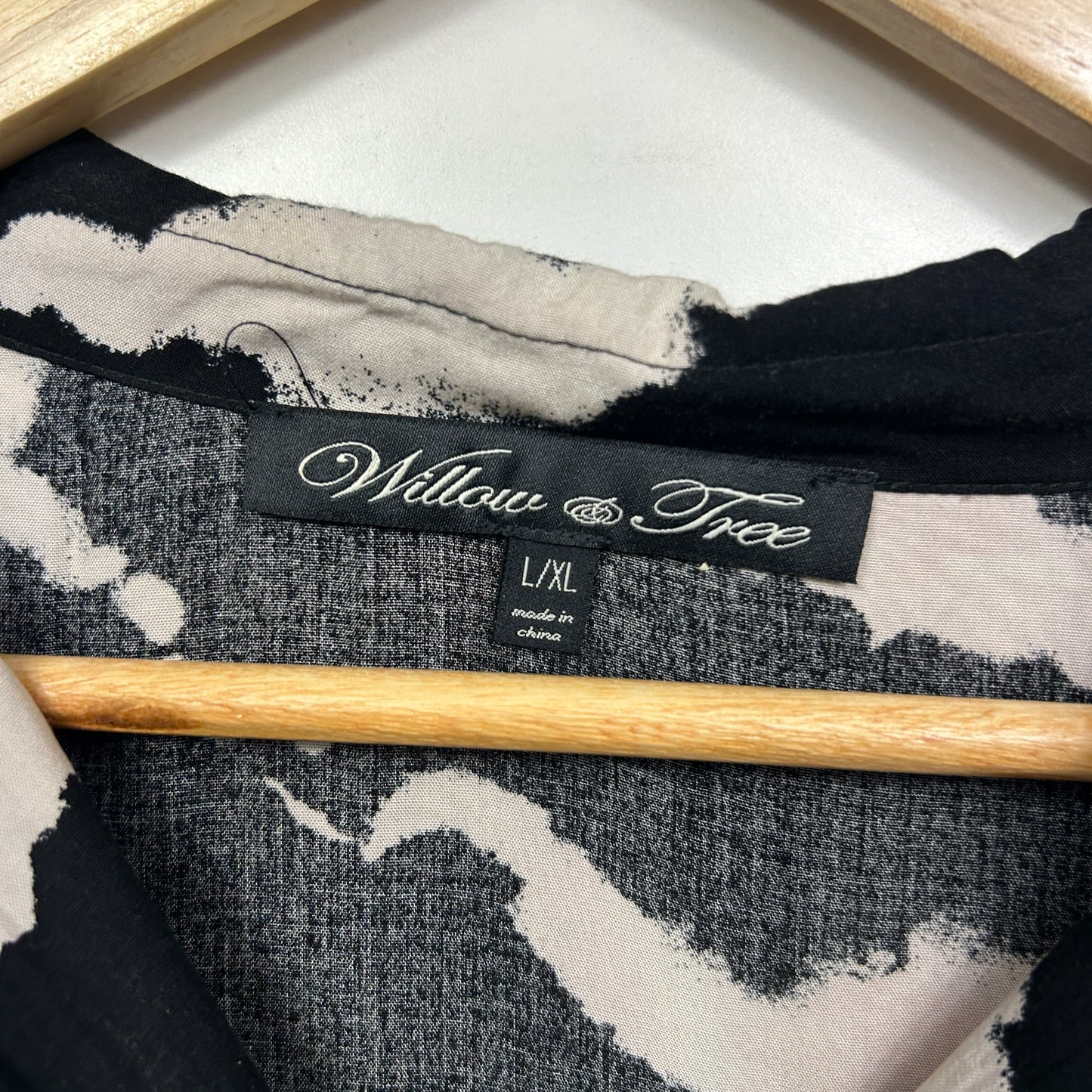 Willow Tree Dress Size Large / XL 14 16 Black White Pockets