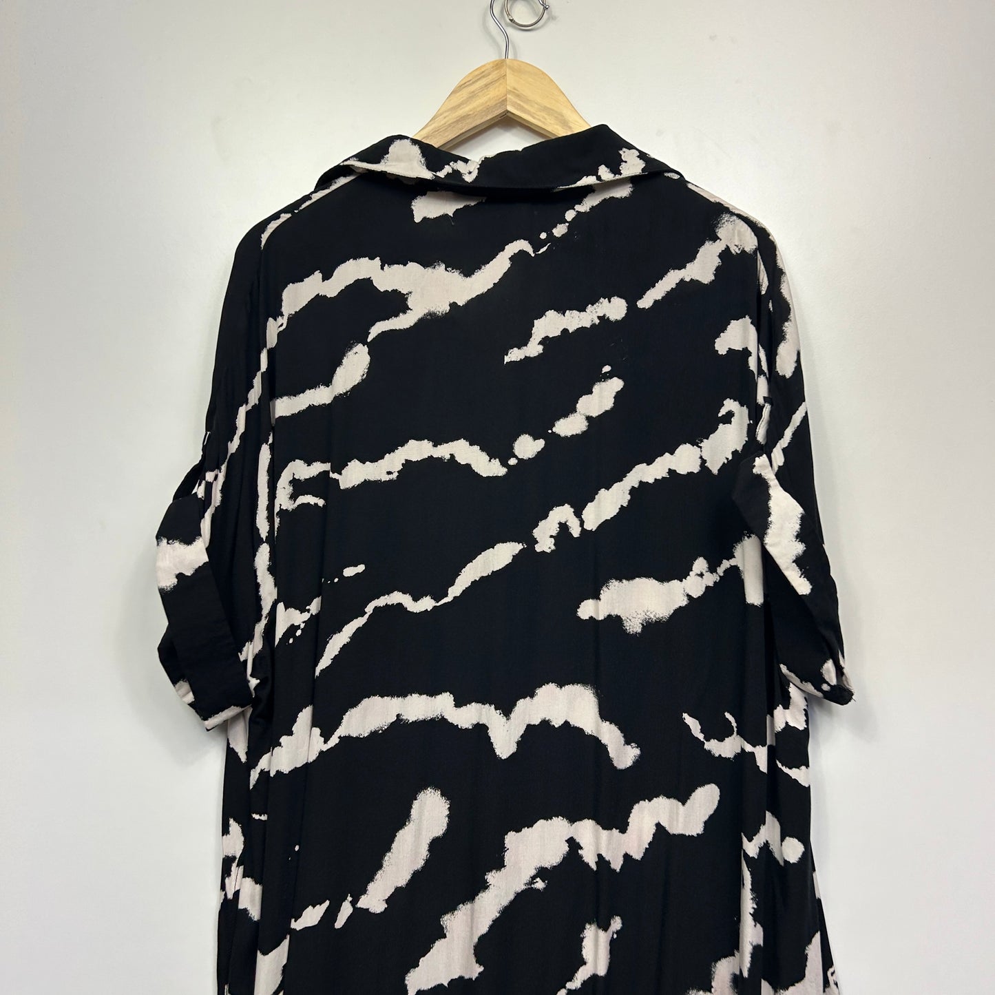 Willow Tree Dress Size Large / XL 14 16 Black White Pockets