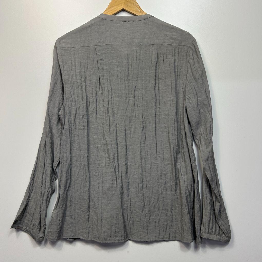 Yarra Trail Grey Beaded Top - Size 16