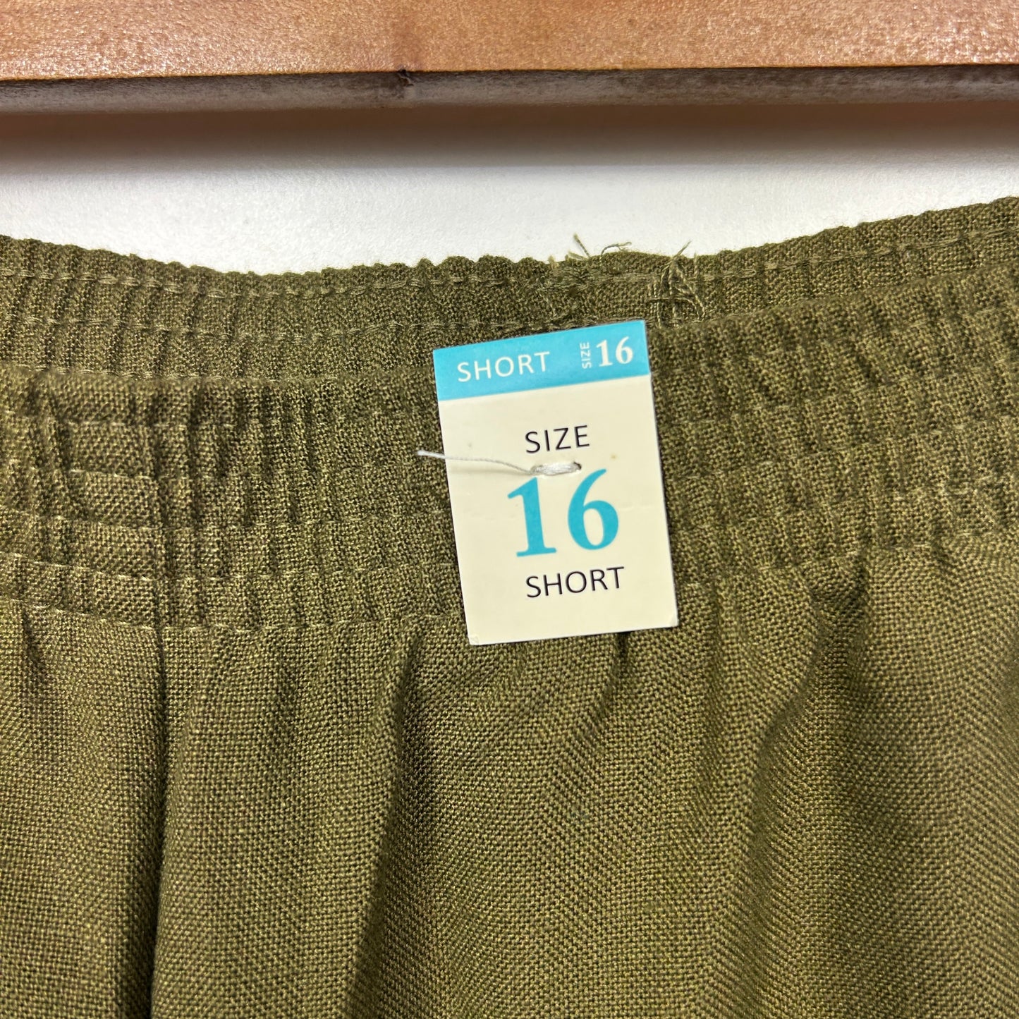 Millers Pants Size 16 Short Length Olive Elastic Waist New