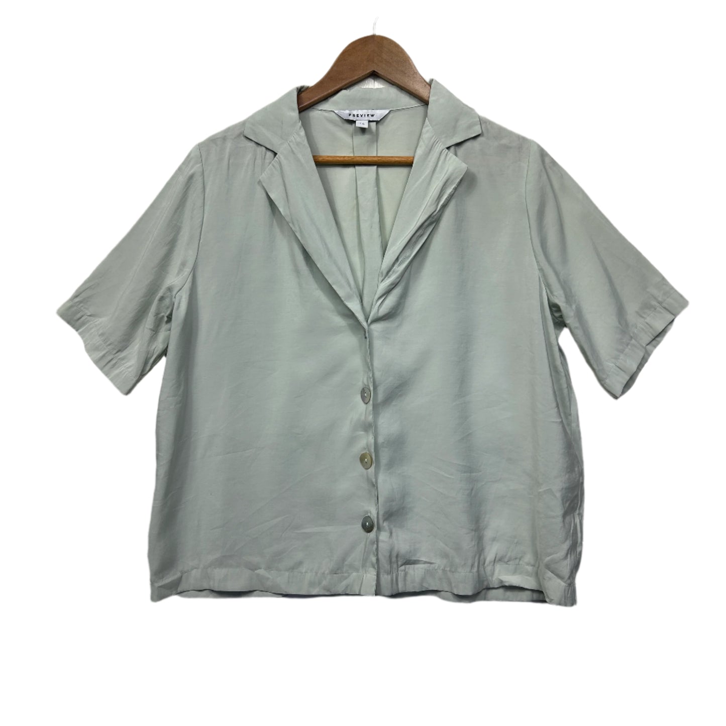 Preview Top Size 14 Button Up Short Sleeve Collared