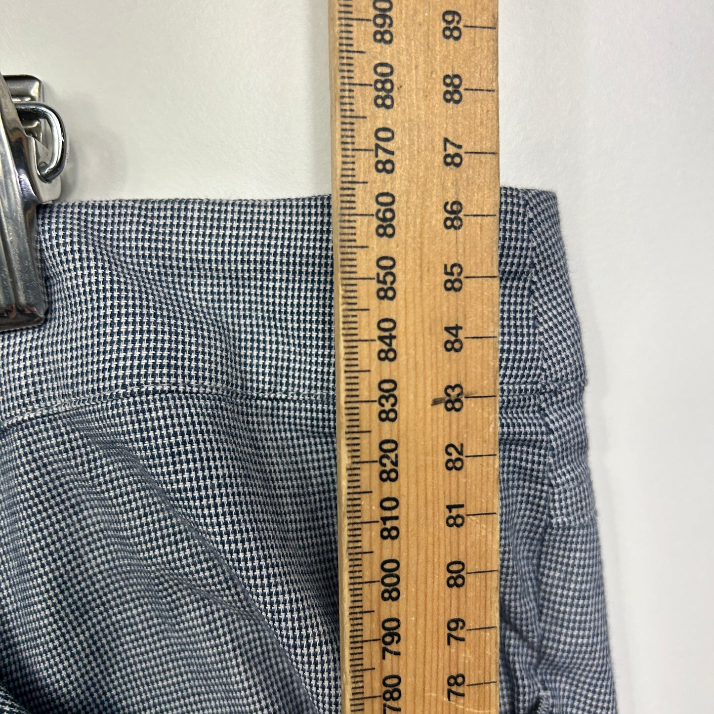 Regatta Pants Size 18 Blue Check Pockets Cropped Zip Fy