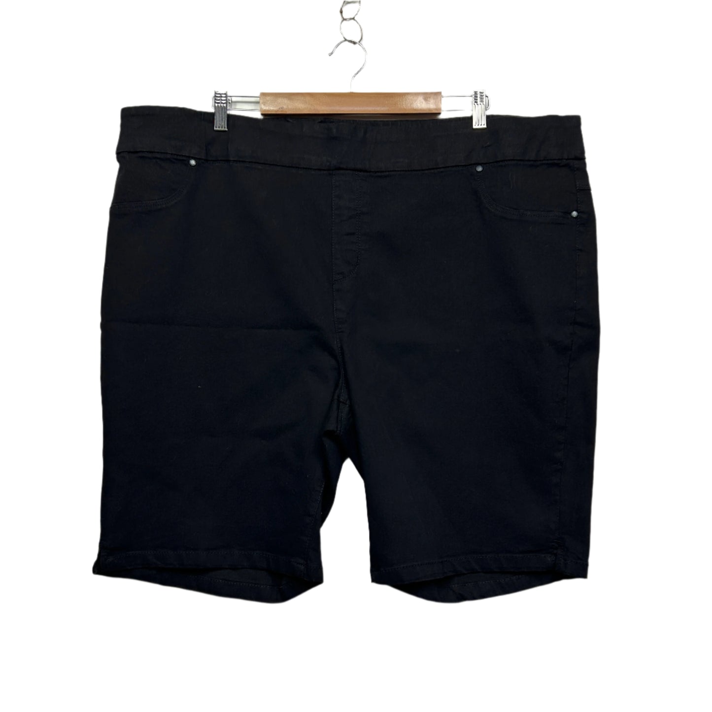 Breakers Shorts Size 24 Plus Black Denim Pull On