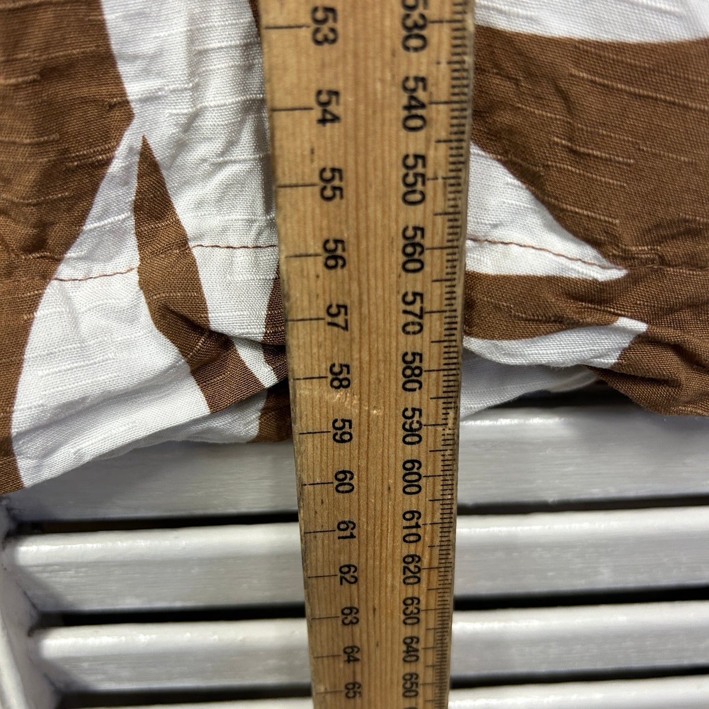 Anko Top Size 14 Tan White Short Sleeve Viscose