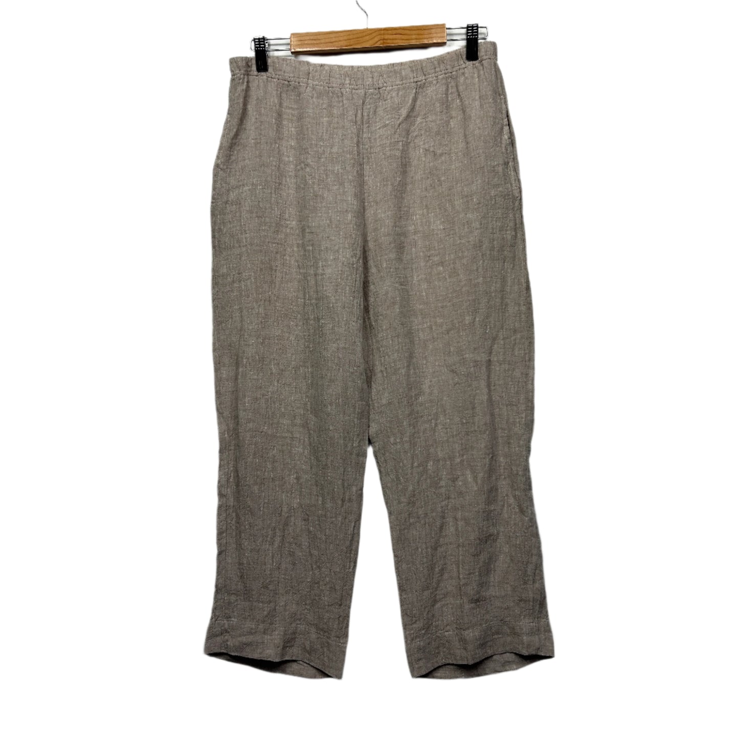Portofino Linen Pants Size 14 Beige Pockets Made in Australia