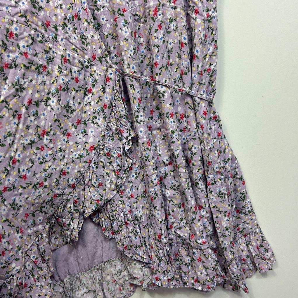 Miracle Lilac Floral Wrap Dress - Size 18