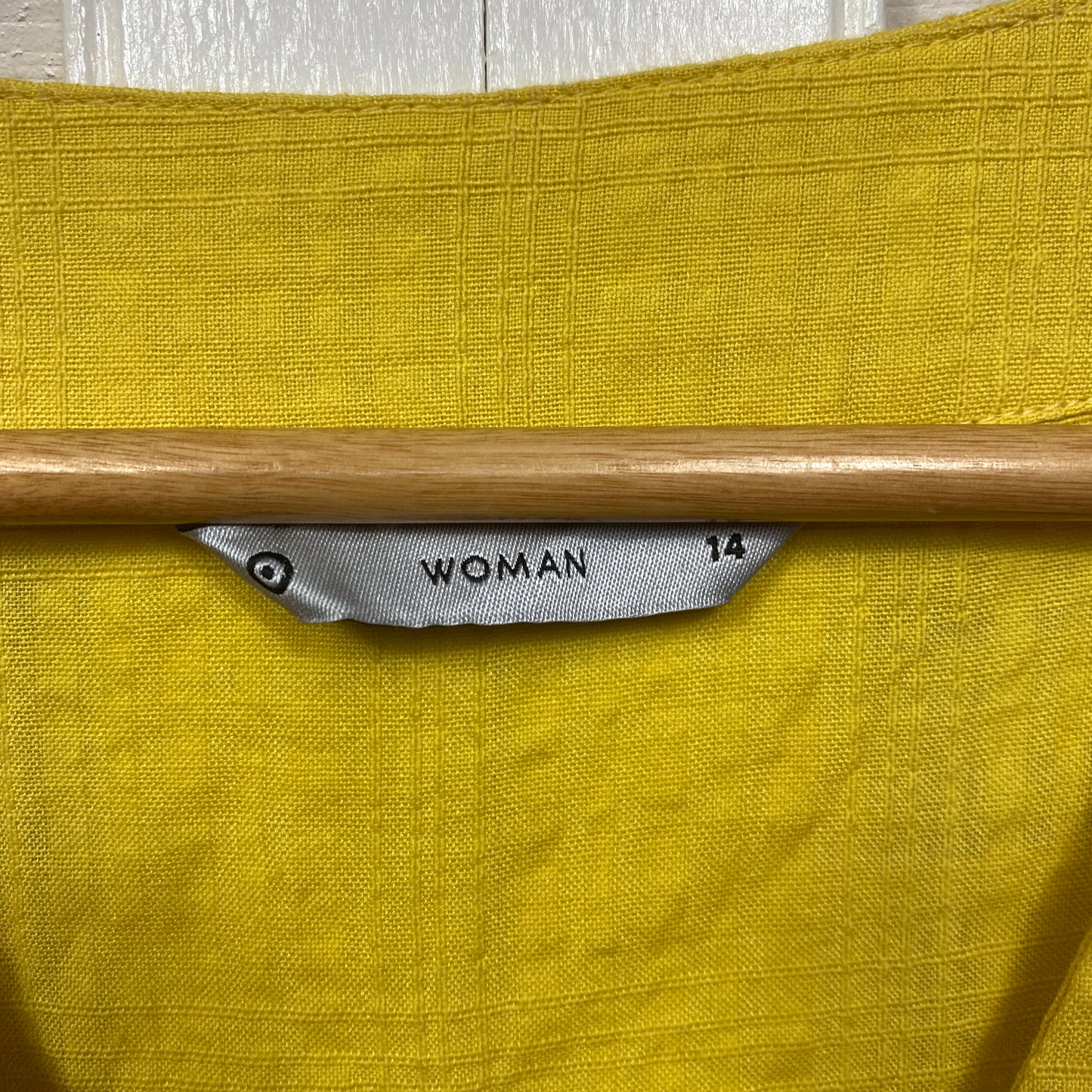Target Top Size 14 Yellow Short Sleeve Cotton Blend