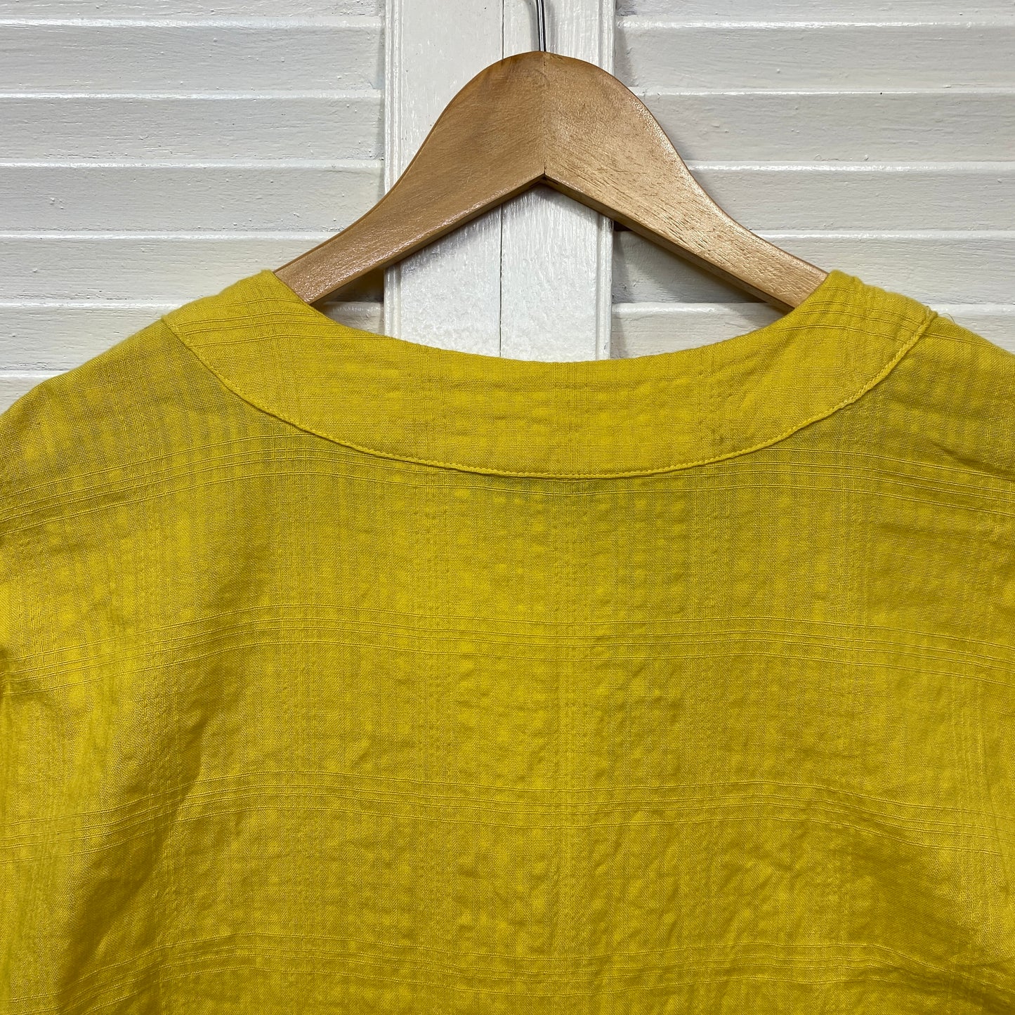 Target Top Size 14 Yellow Short Sleeve Cotton Blend