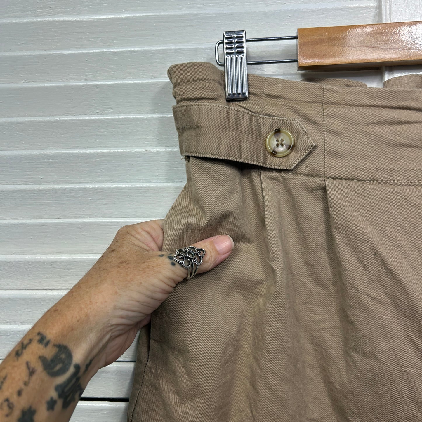 Anko Pants Size 14 Pockets Cotton Blend Elastic Waist