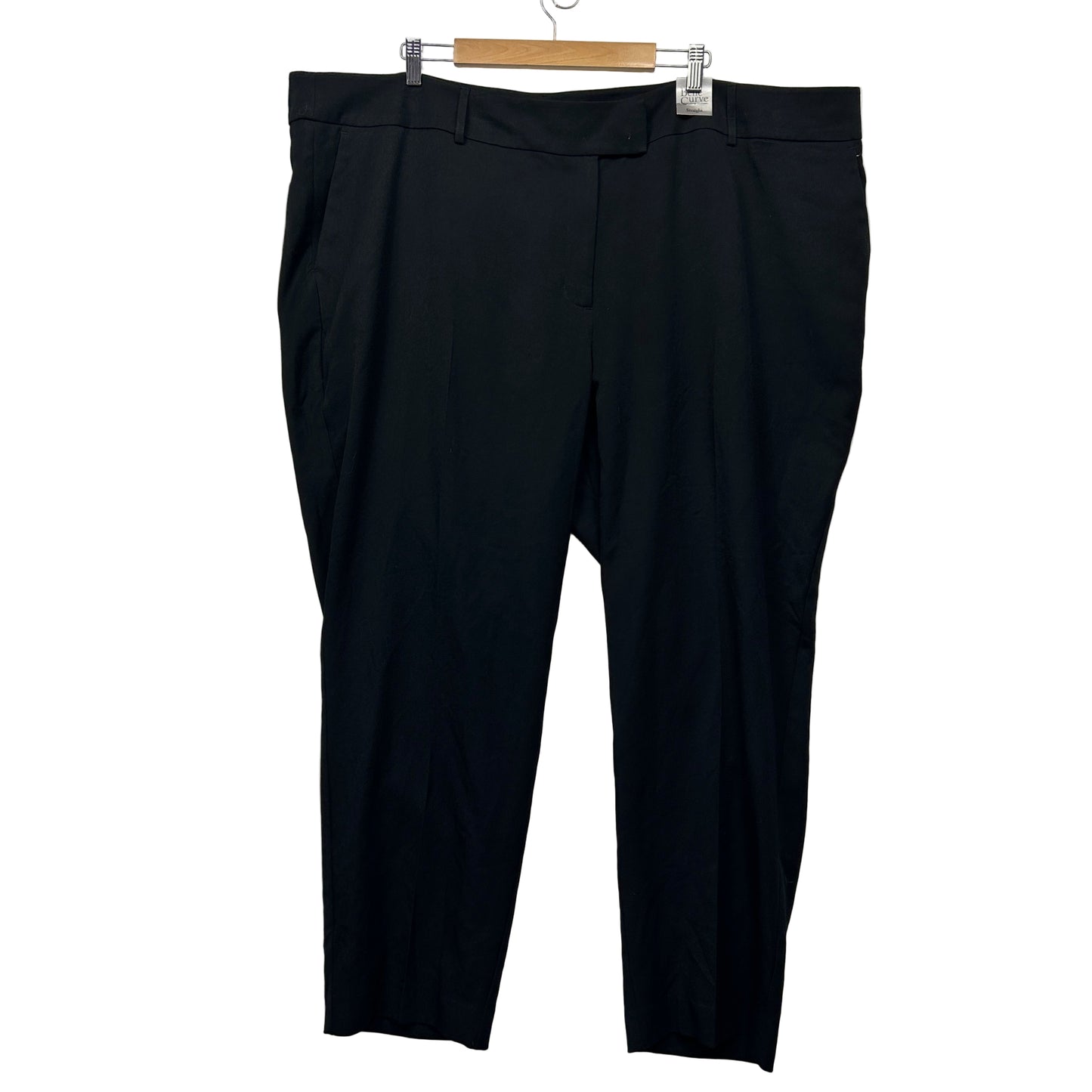 Belle Curve Pants Size 26 Black Pockets Zip Fly New