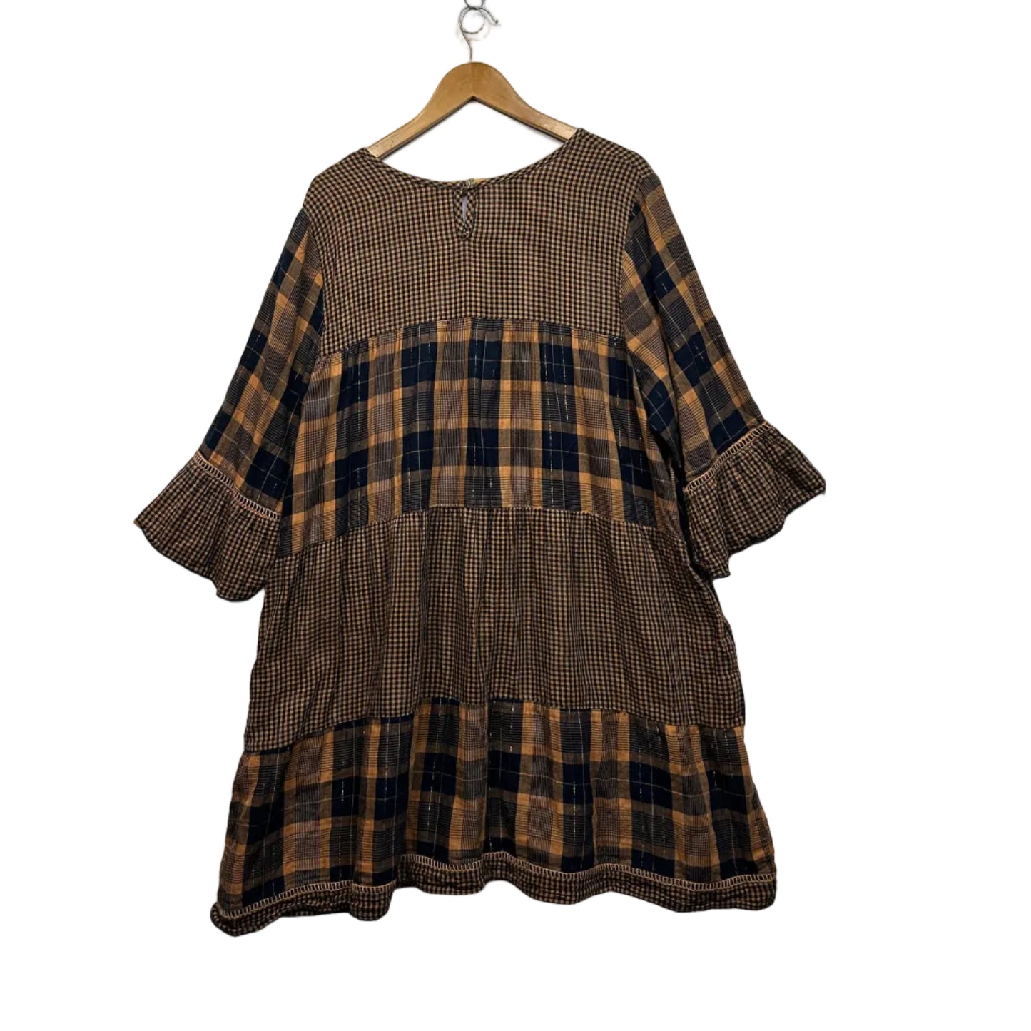 Adrift Brown Cotton Dress - Size 3XL