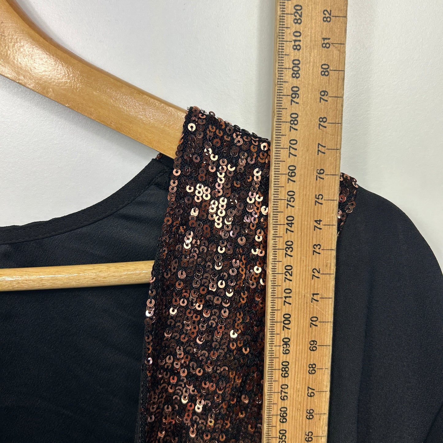 Navabi Kimono Jacket Top Size 26 Black Long Sleeve Evening Sequins New