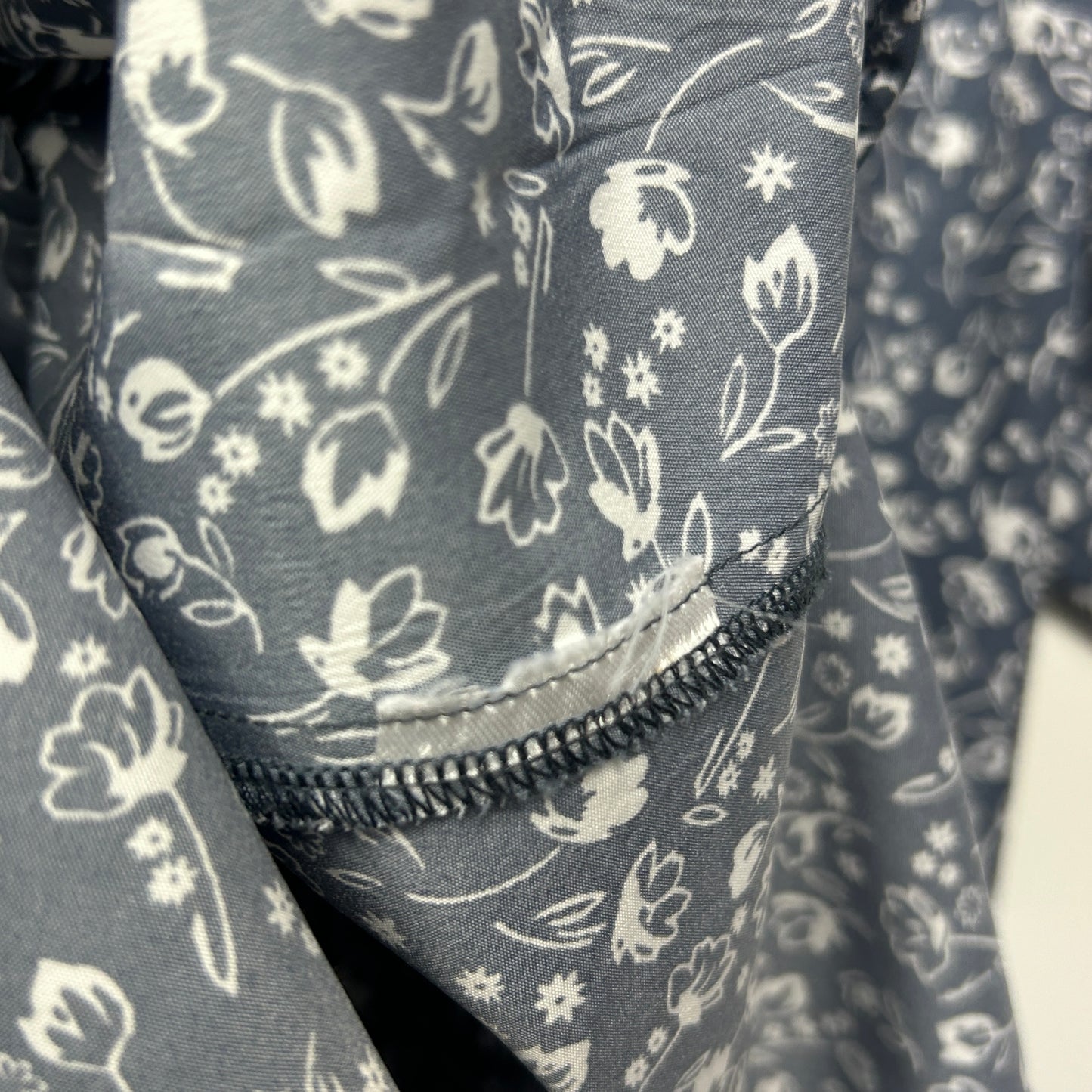 Millers Top Size 20 - 22 Blue Floral Button Up Short Sleeve