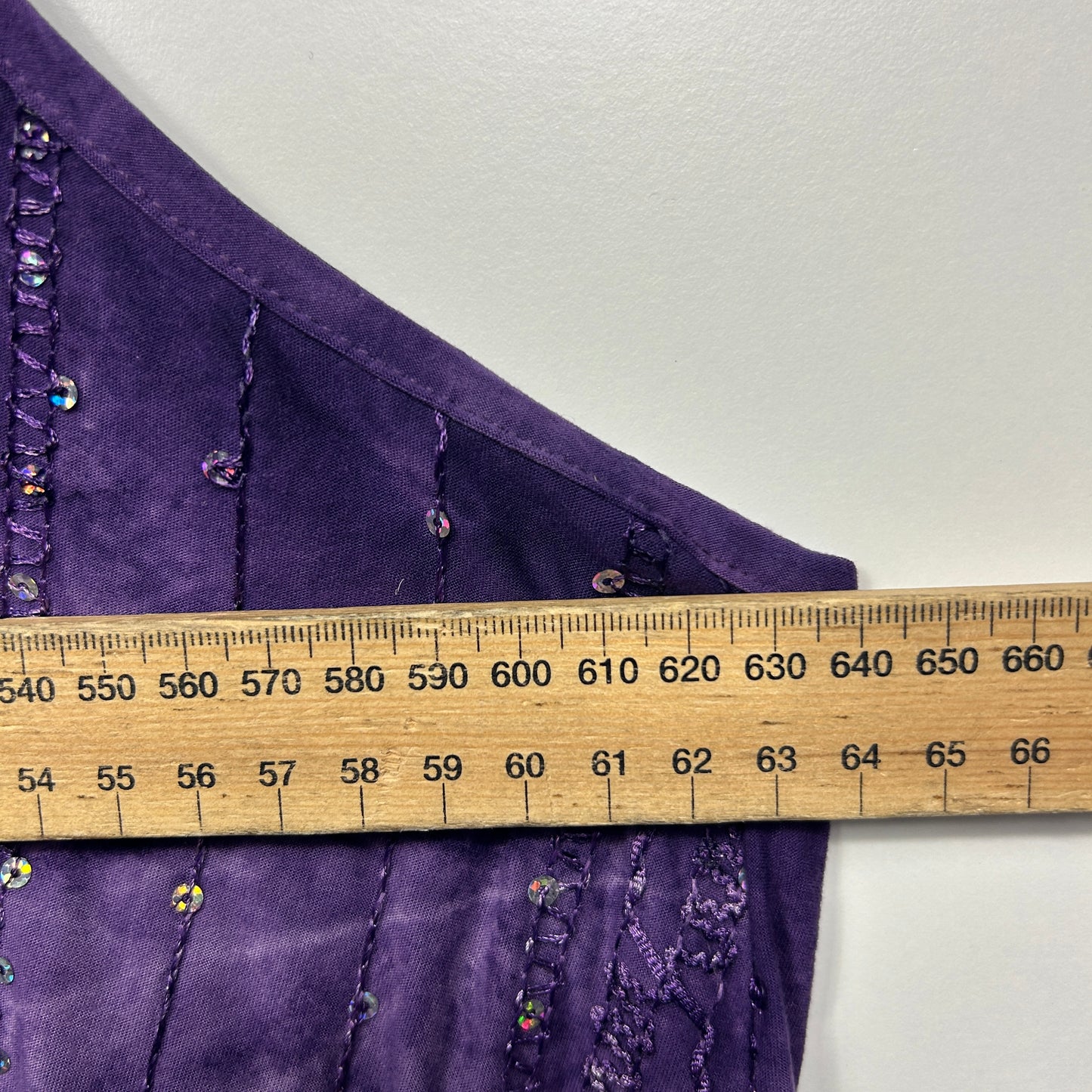Taking Shape Top Size 22 XL Purple Sleeveless Tie Dye Sequins