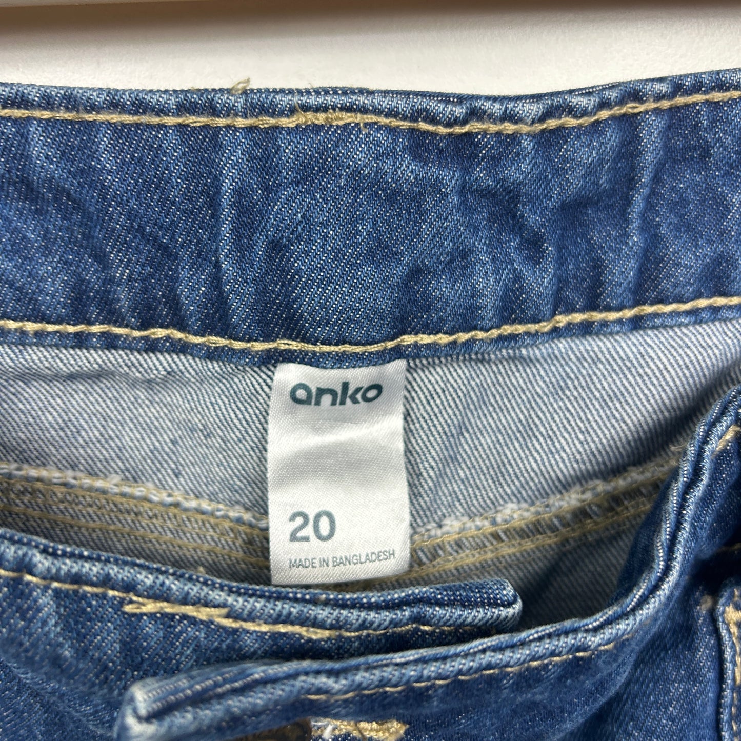 Anko Mini Denim Skirt Size 20 Blue Pockets Short Length