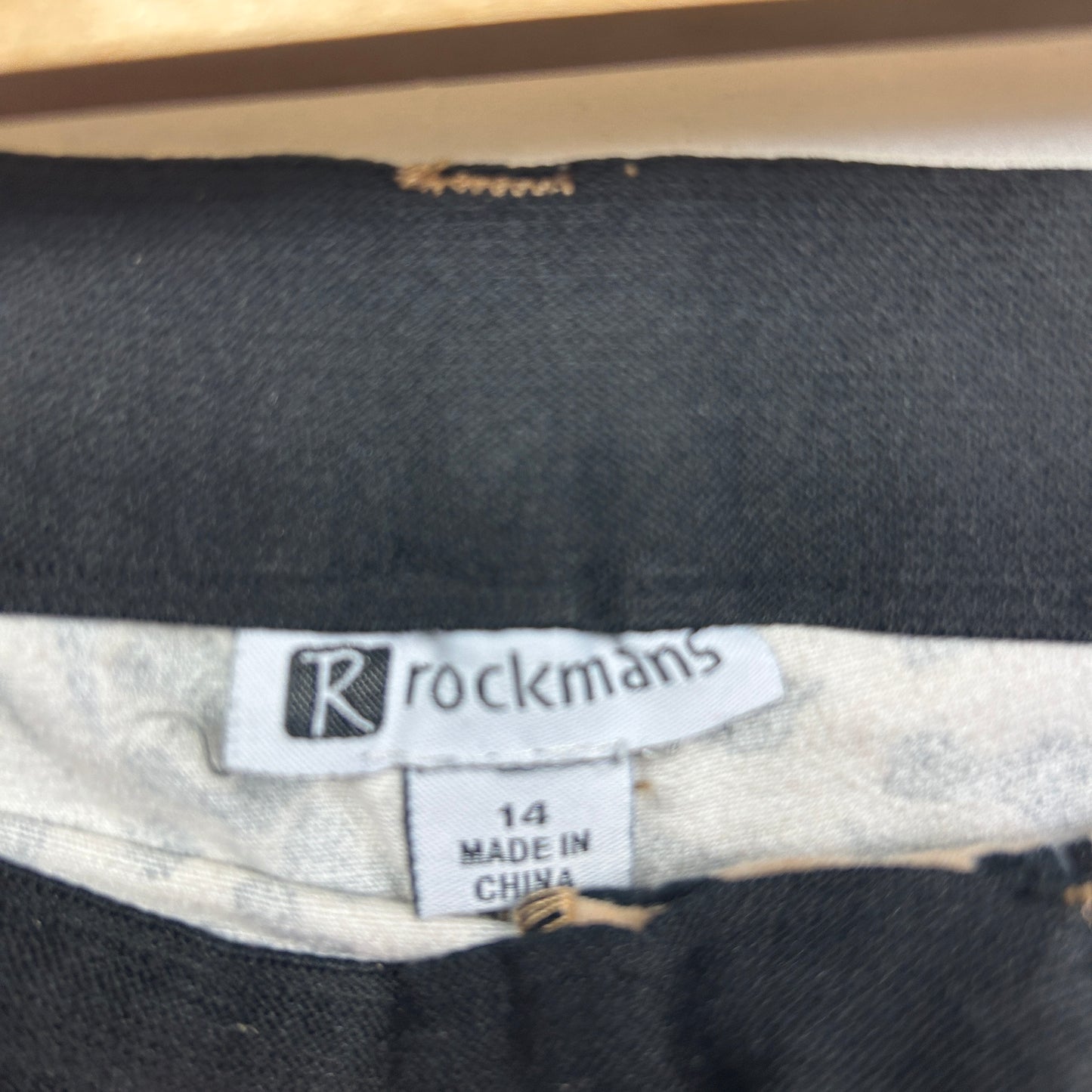 Rockmans Shorts Size 14 Beige Black Zebra Print Elastic Waist Zip Fly
