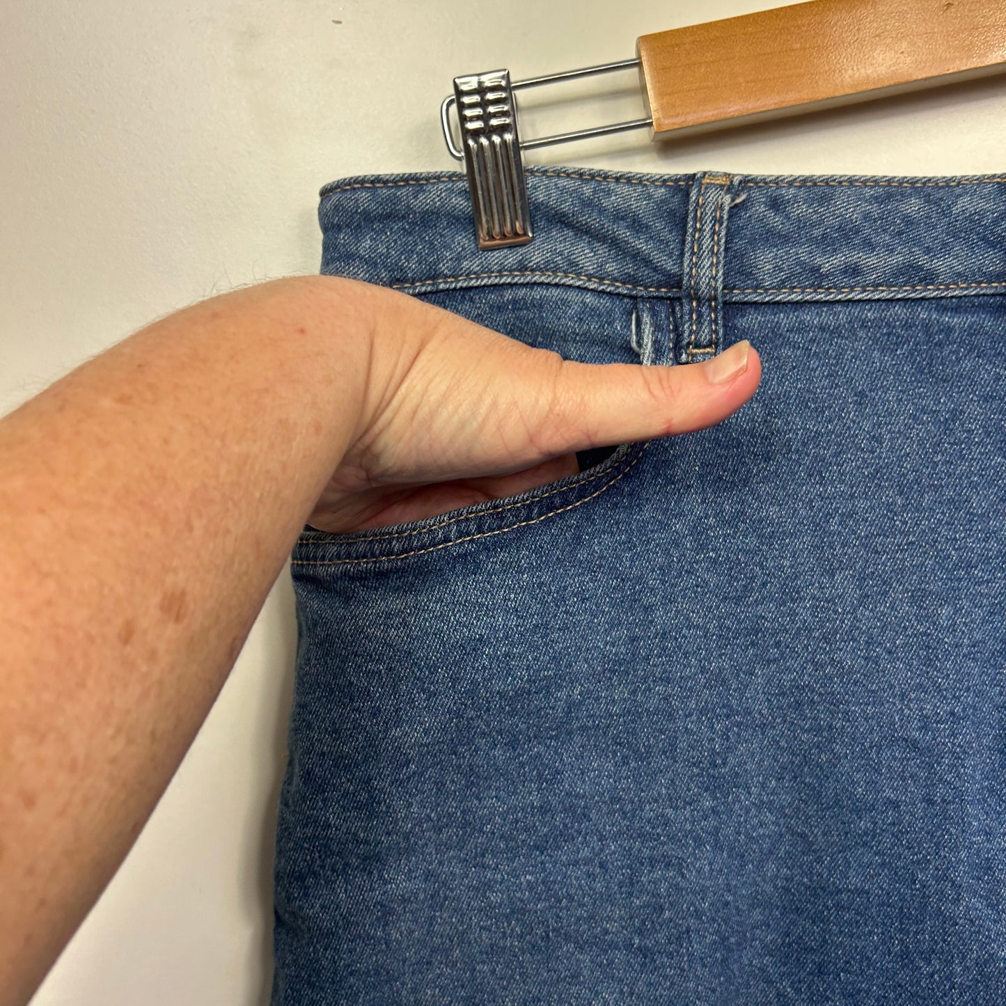 Anko Denim Shorts Size 16 Blue Pockets Zip Fly