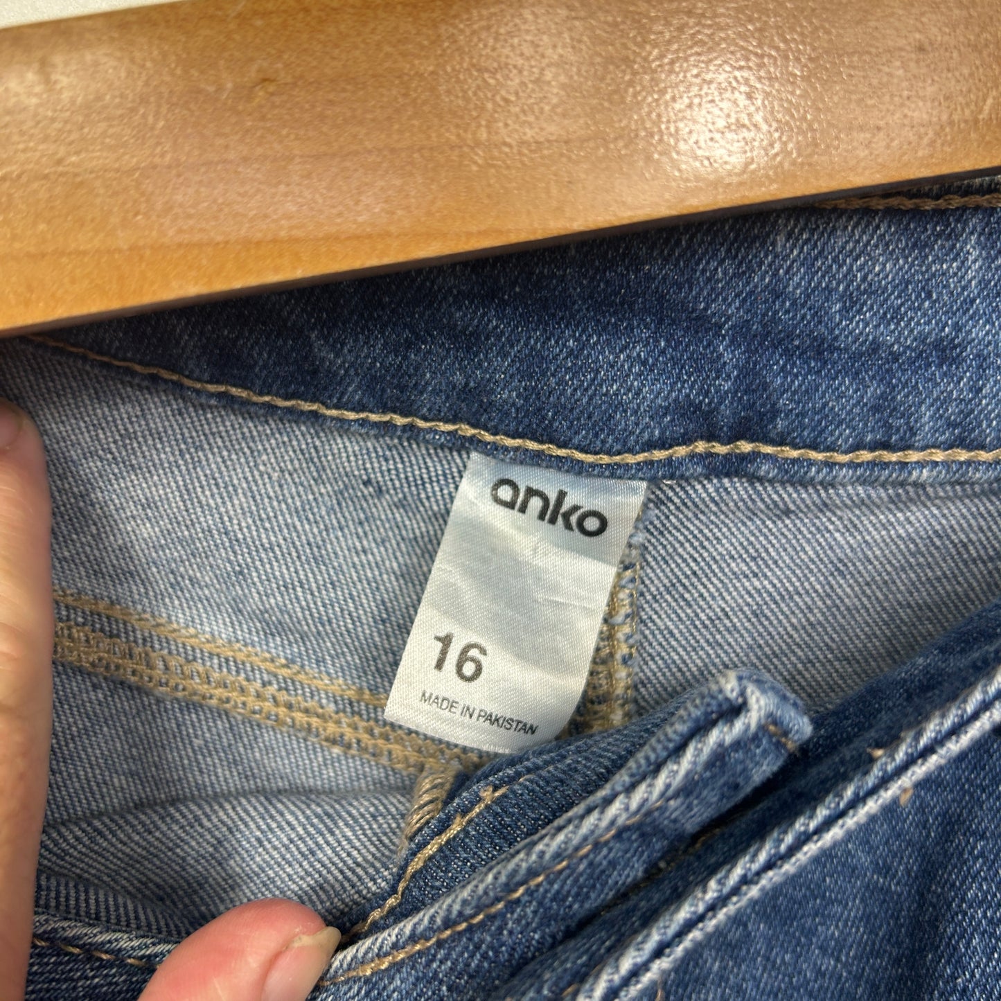 Anko Denim Shorts Size 16 Blue Pockets Zip Fly