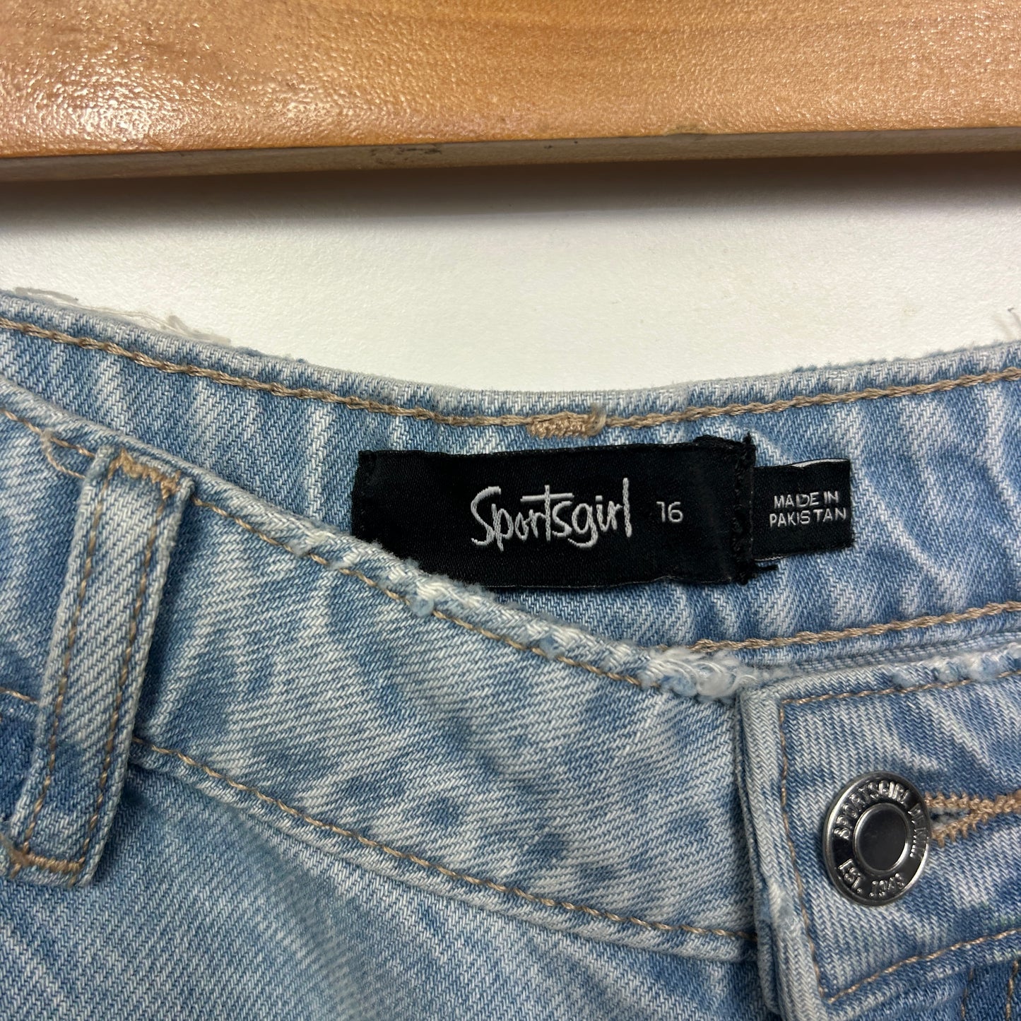 Sportsgirl Denim Shorts Size 16 Blue Pockets