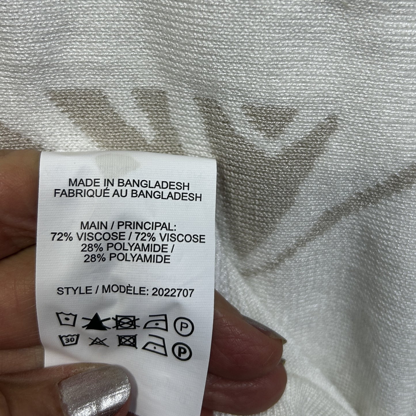Autograph White Star Sheer Knit Top - Size 20/L