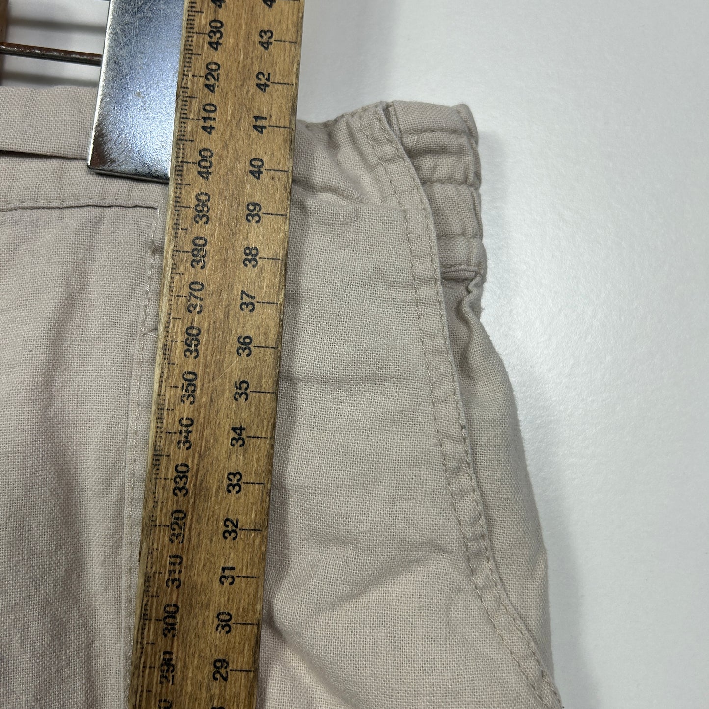 Rockmans Beige Linen Shorts - Size 20